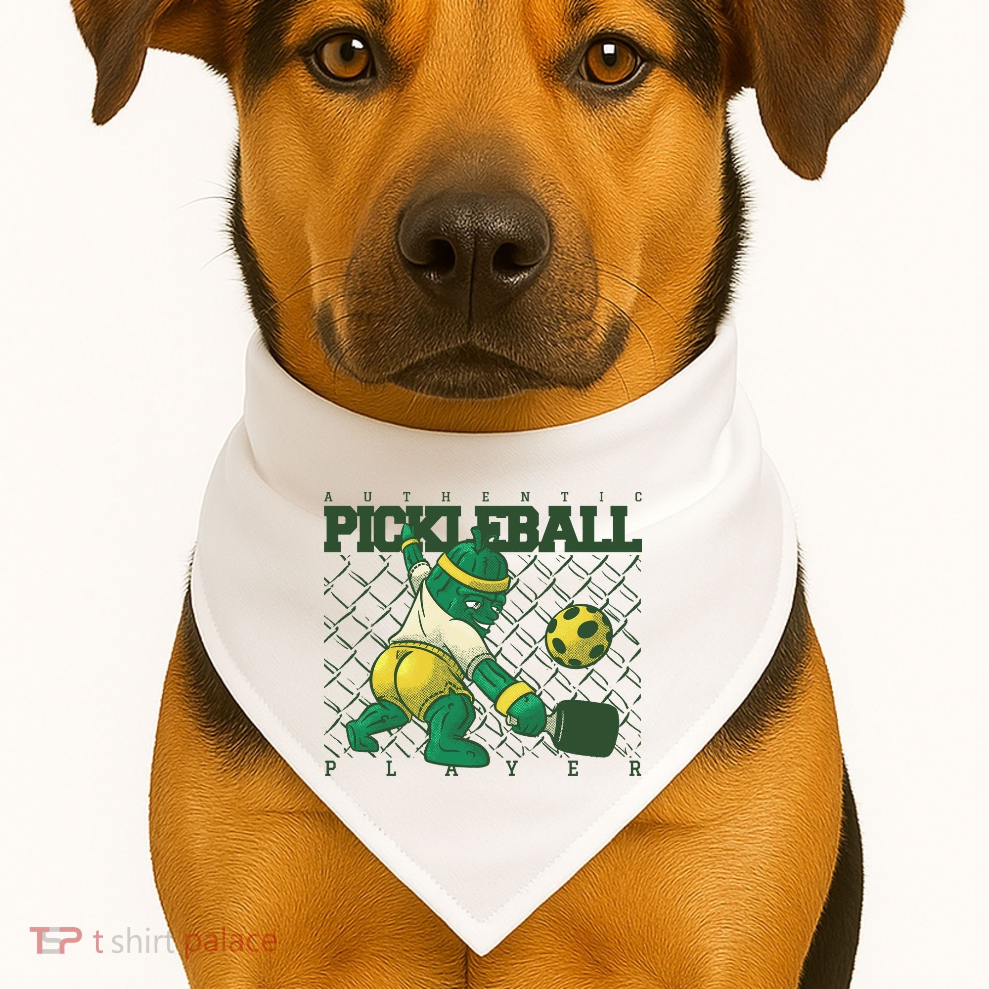 Funny Authentic Pickleball Sport Player USA-Made Doggie Bandana