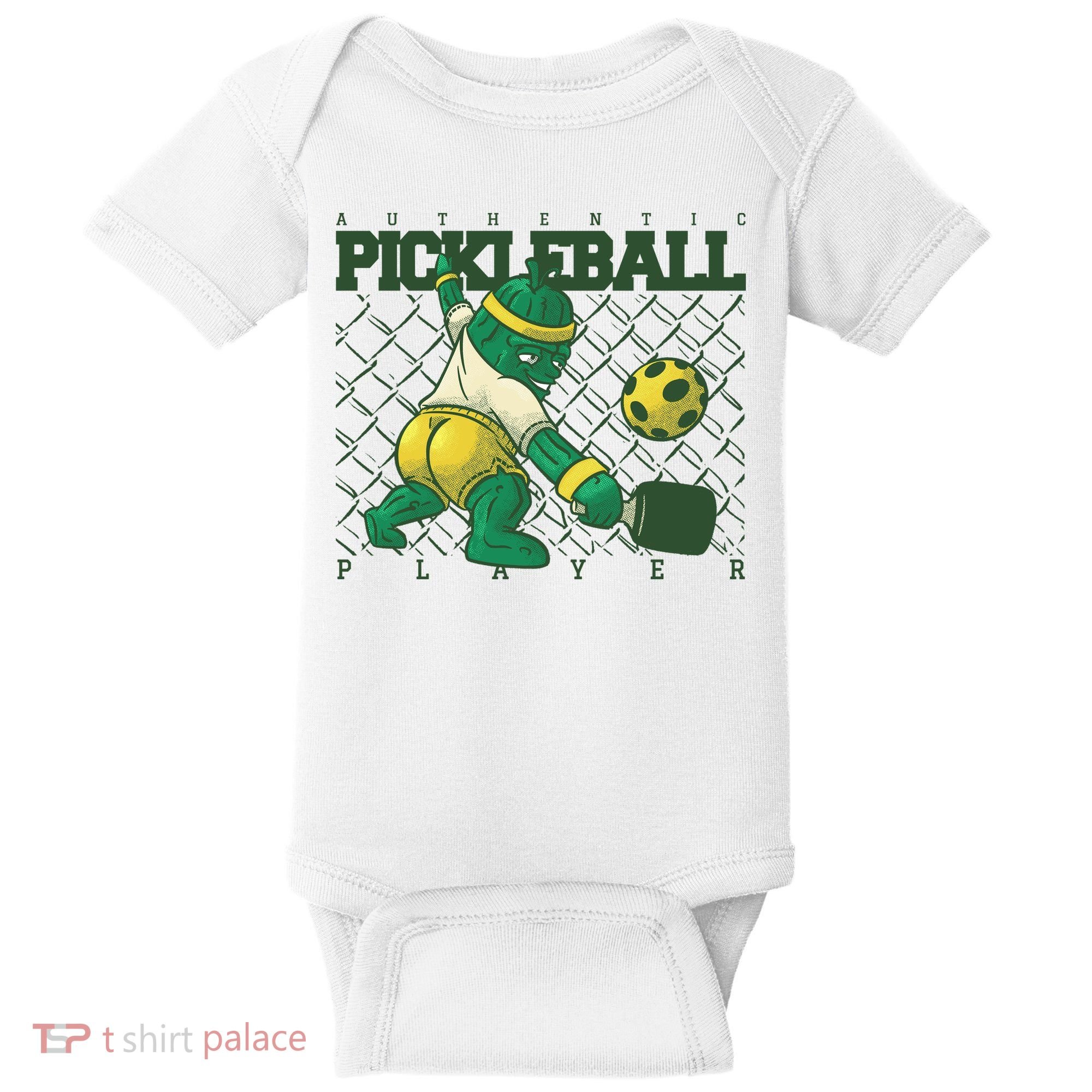 Funny Authentic Pickleball Sport Player Baby Bodysuit