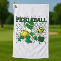 Funny Authentic Pickleball Sport Player Golf Towel thumb 1