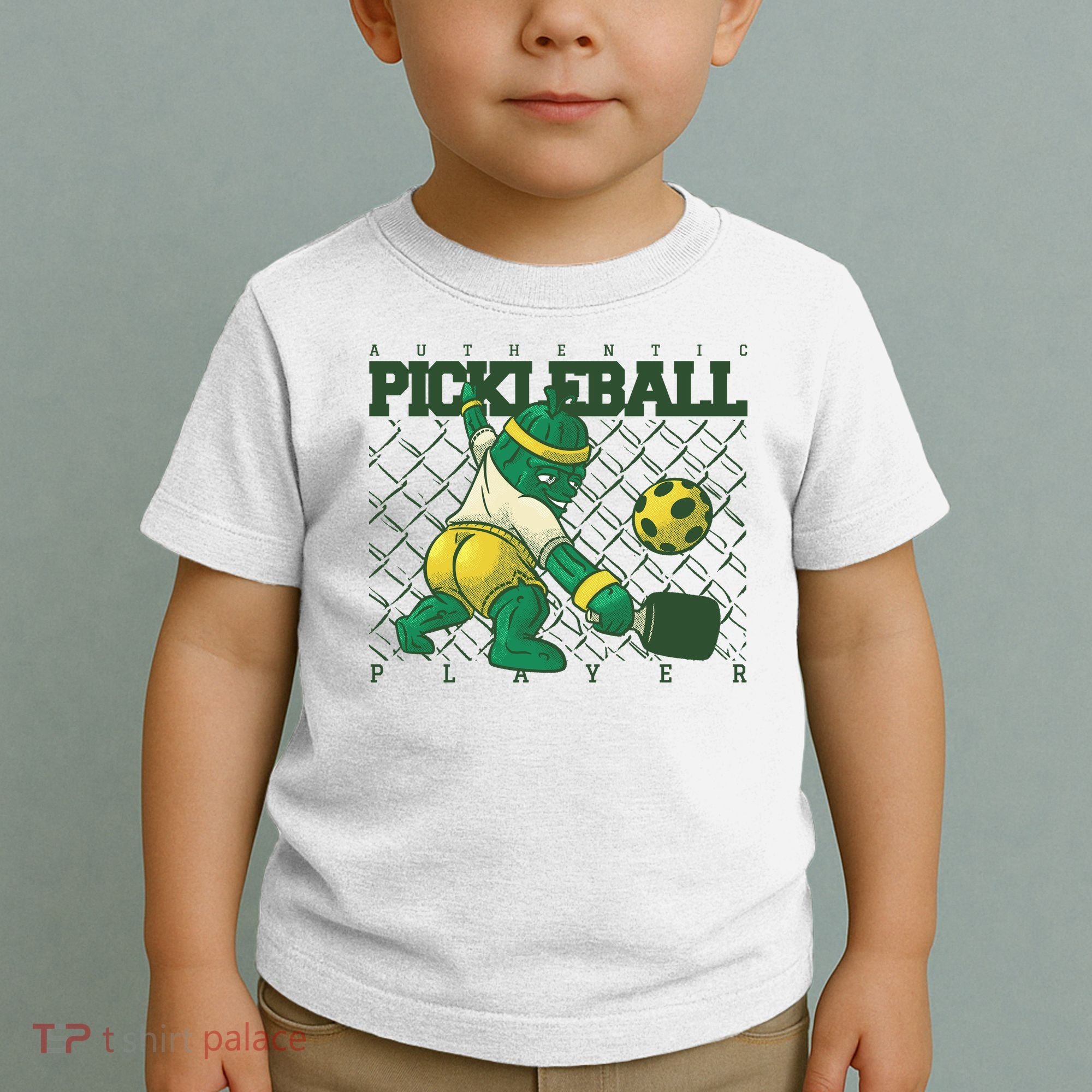 Funny Authentic Pickleball Sport Player Toddler T-Shirt