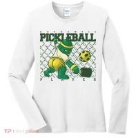 Funny Authentic Pickleball Sport Player Women's Long Sleeve Shirt thumb 0