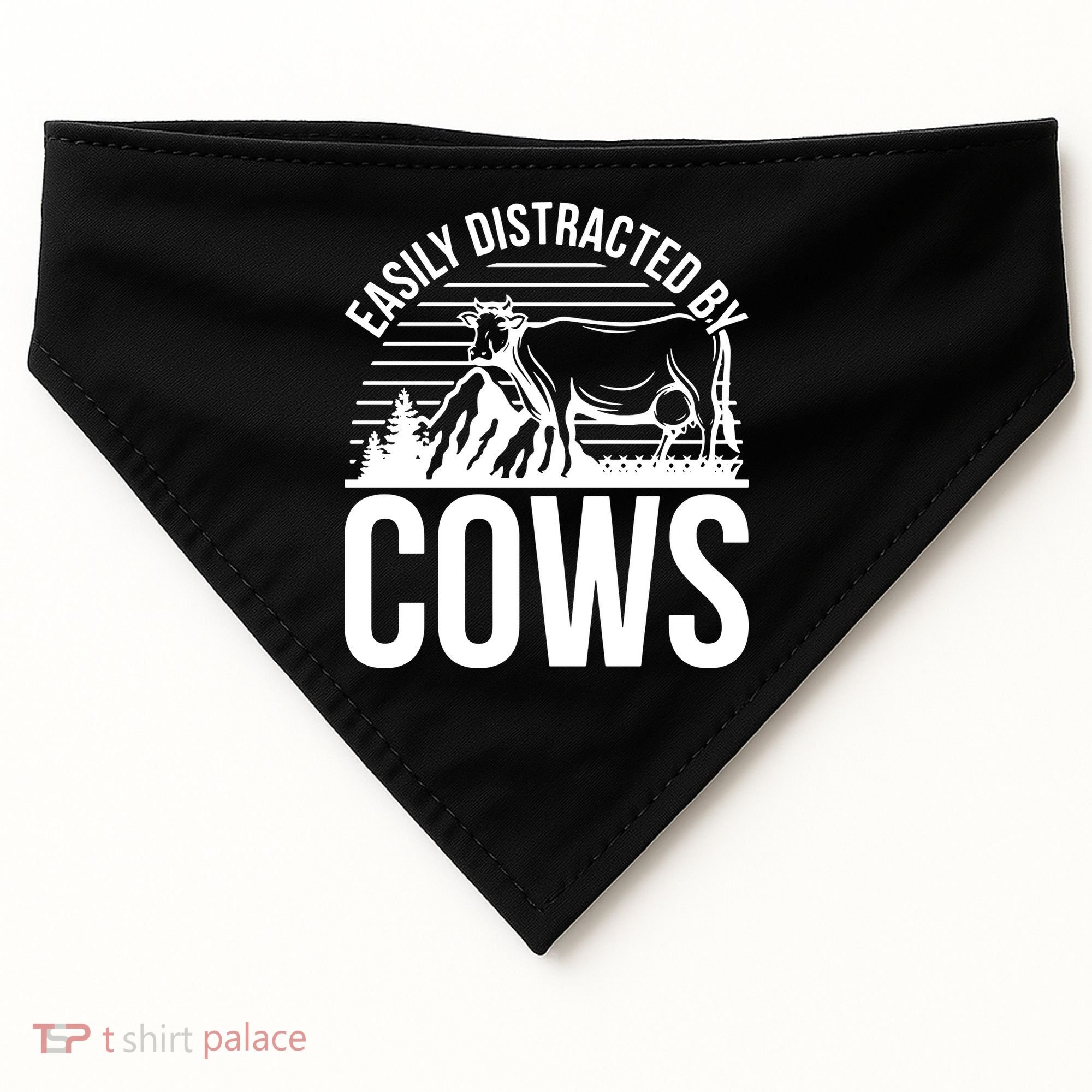 Farm Animal Pet Cow USA-Made Doggie Bandana