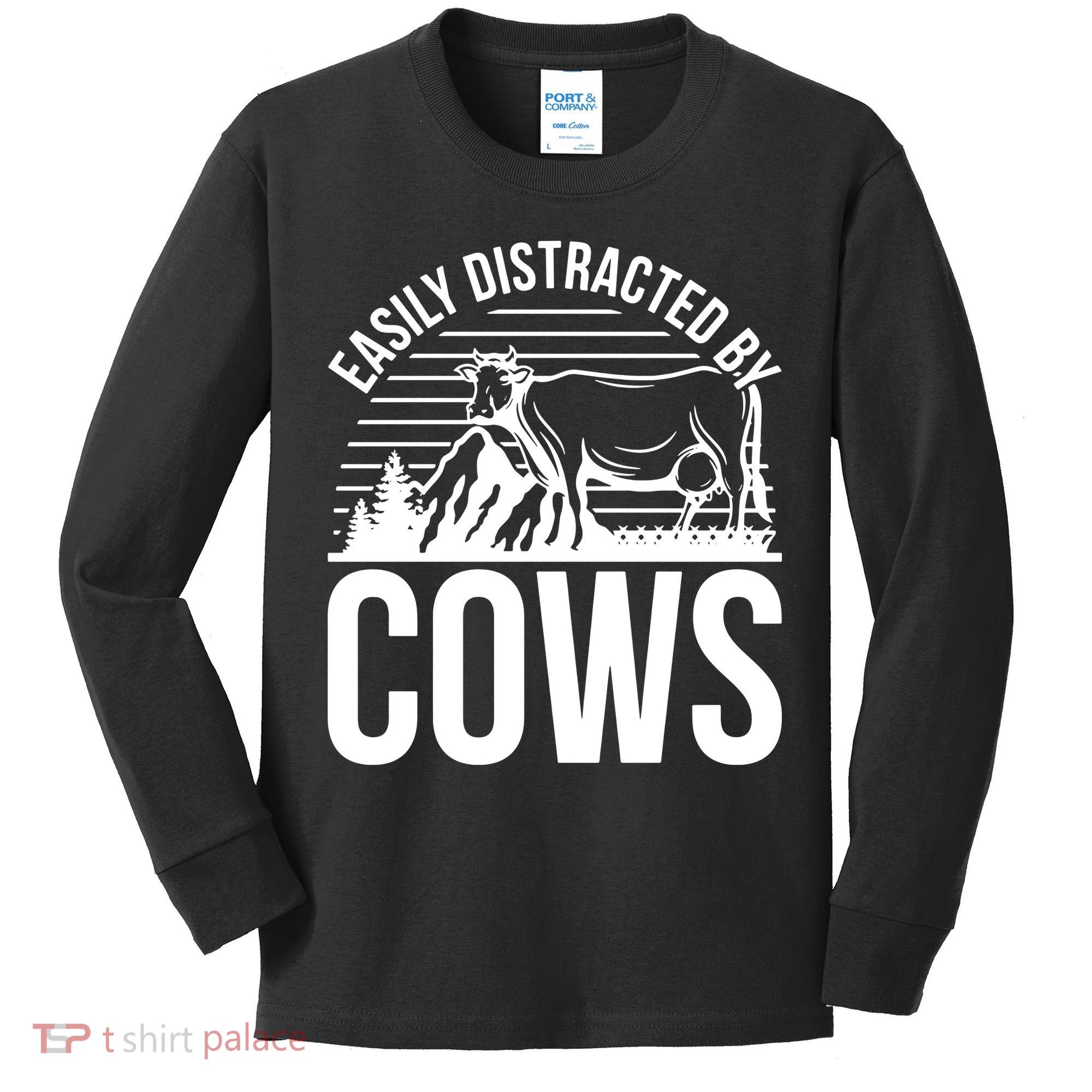 Farm Animal Pet Cow Kids Long Sleeve Shirt