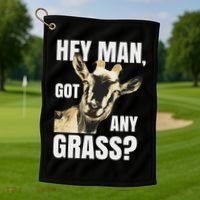 Farm Animal Pun Goas Pets Meme Funny Goat Golf Towel thumb 1