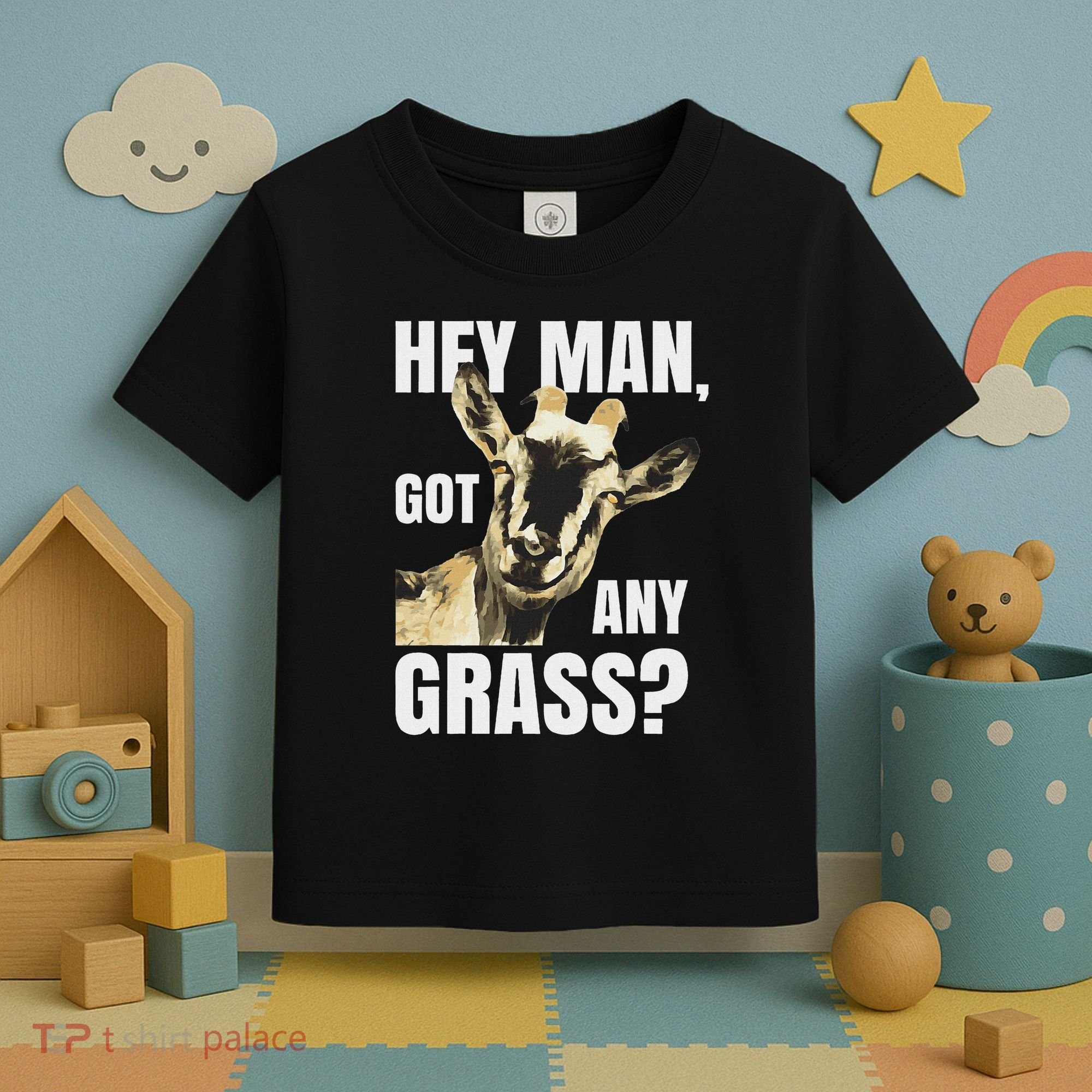 Farm Animal Pun Goas Pets Meme Funny Goat Toddler T-Shirt