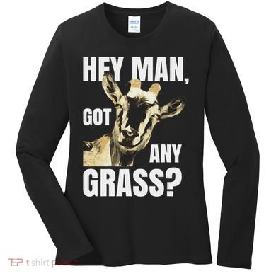 Farm Animal Pun Goas Pets Meme Funny Goat Women's Long Sleeve Shirt