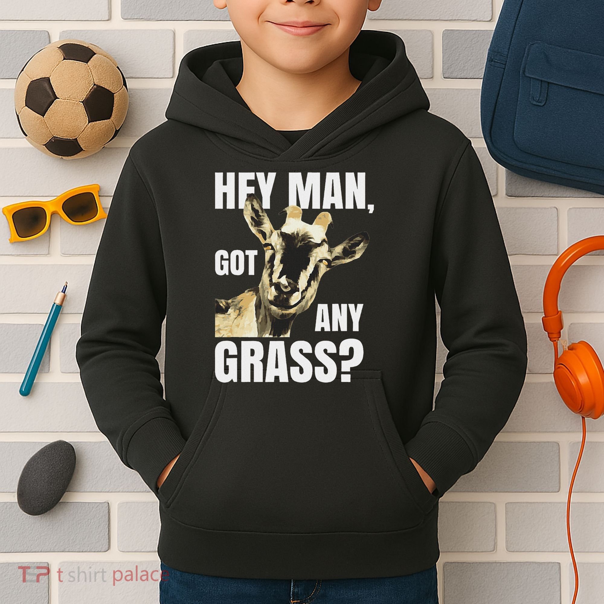 Farm Animal Pun Goas Pets Meme Funny Goat Kids Hoodie