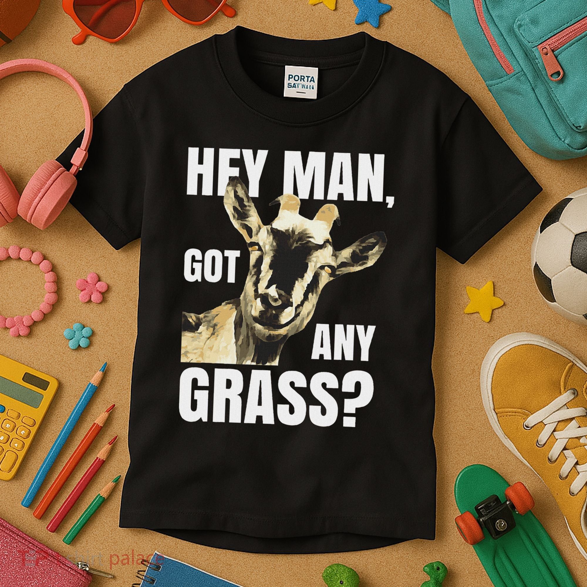 Farm Animal Pun Goas Pets Meme Funny Goat Kids T-Shirt