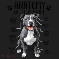 Funny Anatomy Pitbull Dog Cute Pittie Lover Pit Bull Owner Women's Sweatshirt thumb 2