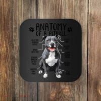 Funny Anatomy Pitbull Dog Cute Pittie Lover Pit Bull Owner Coaster thumb 0