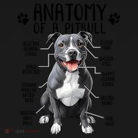 Funny Anatomy Pitbull Dog Cute Pittie Lover Pit Bull Owner Coaster thumb 2