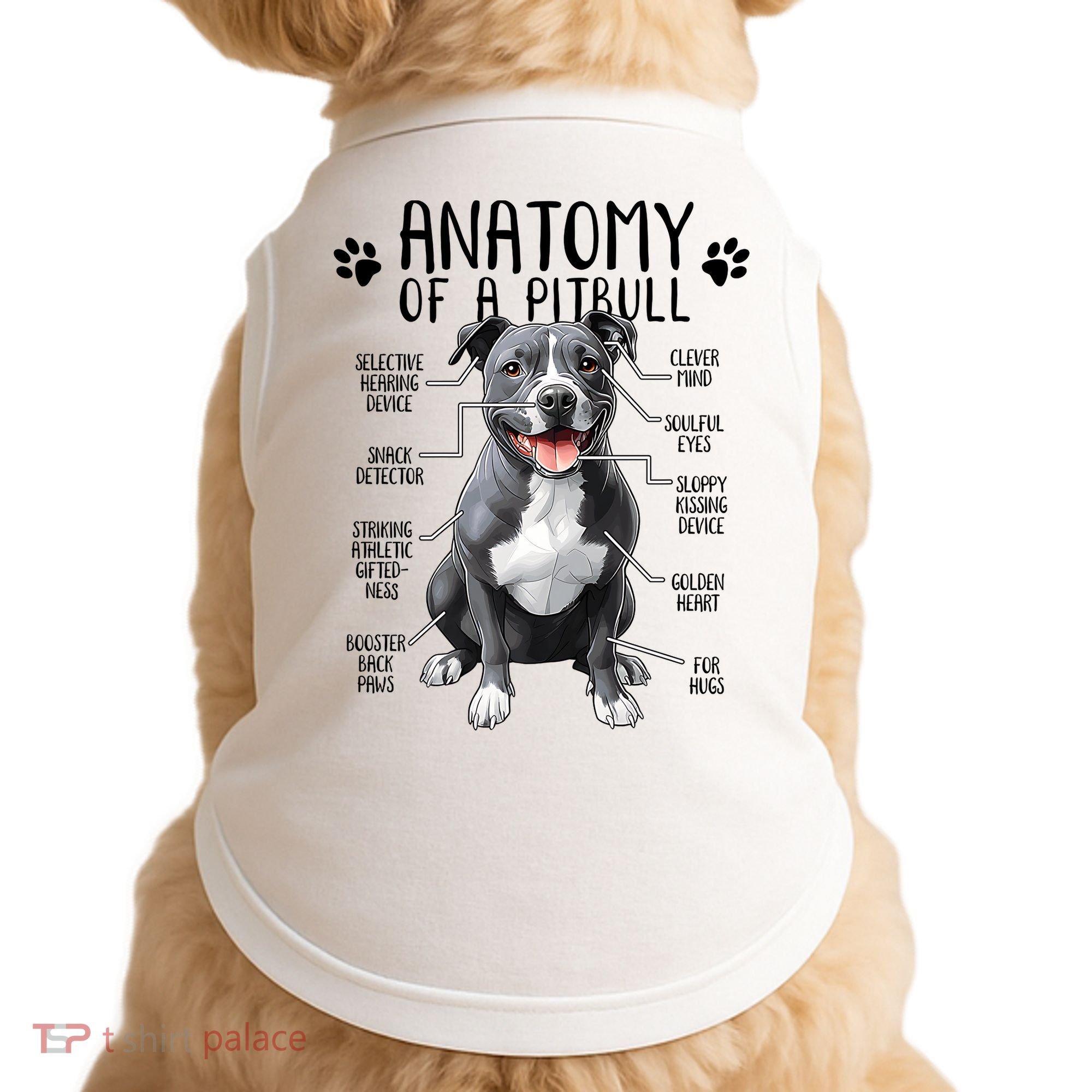 Funny Anatomy Pitbull Dog Cute Pittie Lover Pit Bull Owner Doggie Tank