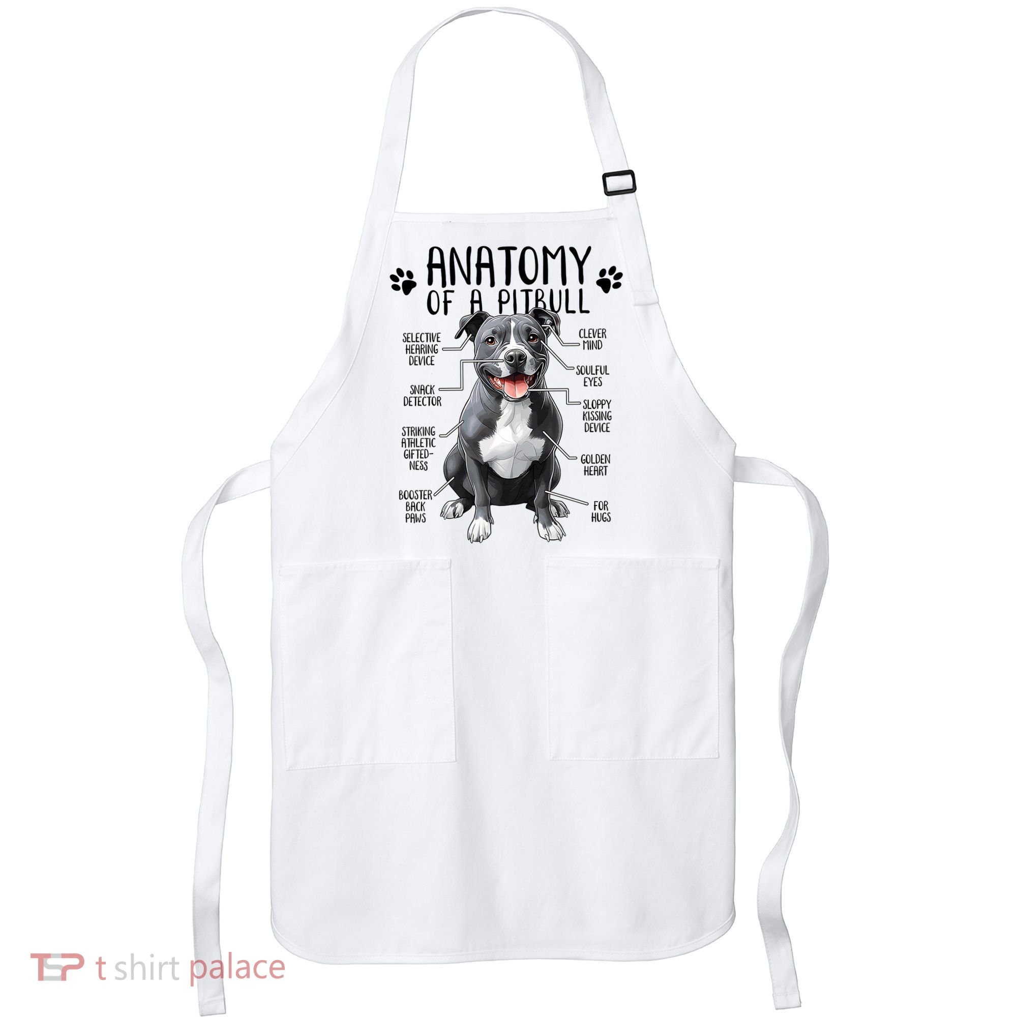 Funny Anatomy Pitbull Dog Cute Pittie Lover Pit Bull Owner Apron
