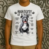 Funny Anatomy Pitbull Dog Cute Pittie Lover Pit Bull Owner T-Shirt thumb 3