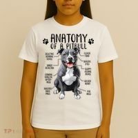 Funny Anatomy Pitbull Dog Cute Pittie Lover Pit Bull Owner T-Shirt thumb 4