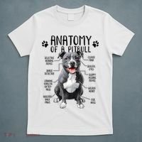 Funny Anatomy Pitbull Dog Cute Pittie Lover Pit Bull Owner T-Shirt thumb 5