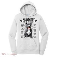 Funny Anatomy Pitbull Dog Cute Pittie Lover Pit Bull Owner Women's Hoodie thumb 0