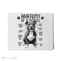 Funny Anatomy Pitbull Dog Cute Pittie Lover Pit Bull Owner Mousepad thumb 0