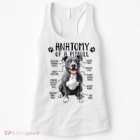 Funny Anatomy Pitbull Dog Cute Pittie Lover Pit Bull Owner Women's Tank Top thumb 0