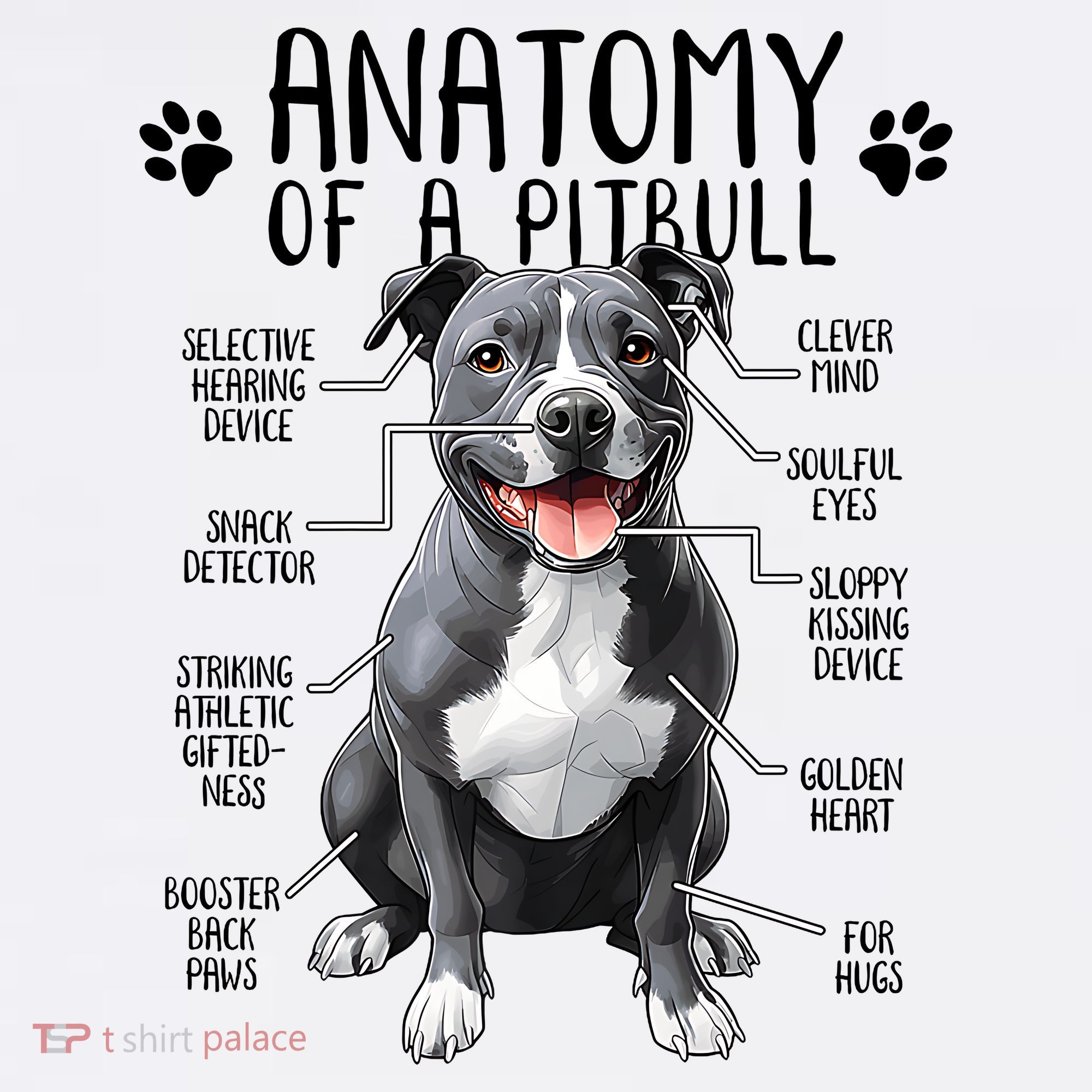 Funny Anatomy Pitbull Dog Cute Pittie Lover Pit Bull Owner Women's Tank Top