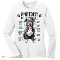 Funny Anatomy Pitbull Dog Cute Pittie Lover Pit Bull Owner Women's Long Sleeve Shirt thumb 0