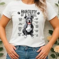 Funny Anatomy Pitbull Dog Cute Pittie Lover Pit Bull Owner Women's T-Shirt thumb 2
