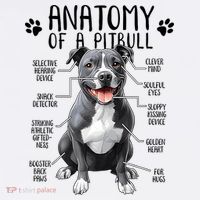 Funny Anatomy Pitbull Dog Cute Pittie Lover Pit Bull Owner Kids Hoodie thumb 5