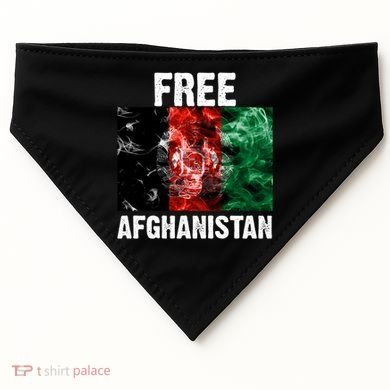 Free Afghanistan Pray For AFG Support USA-Made Doggie Bandana