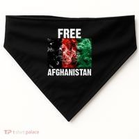 Free Afghanistan Pray For AFG Support USA-Made Doggie Bandana thumb 0