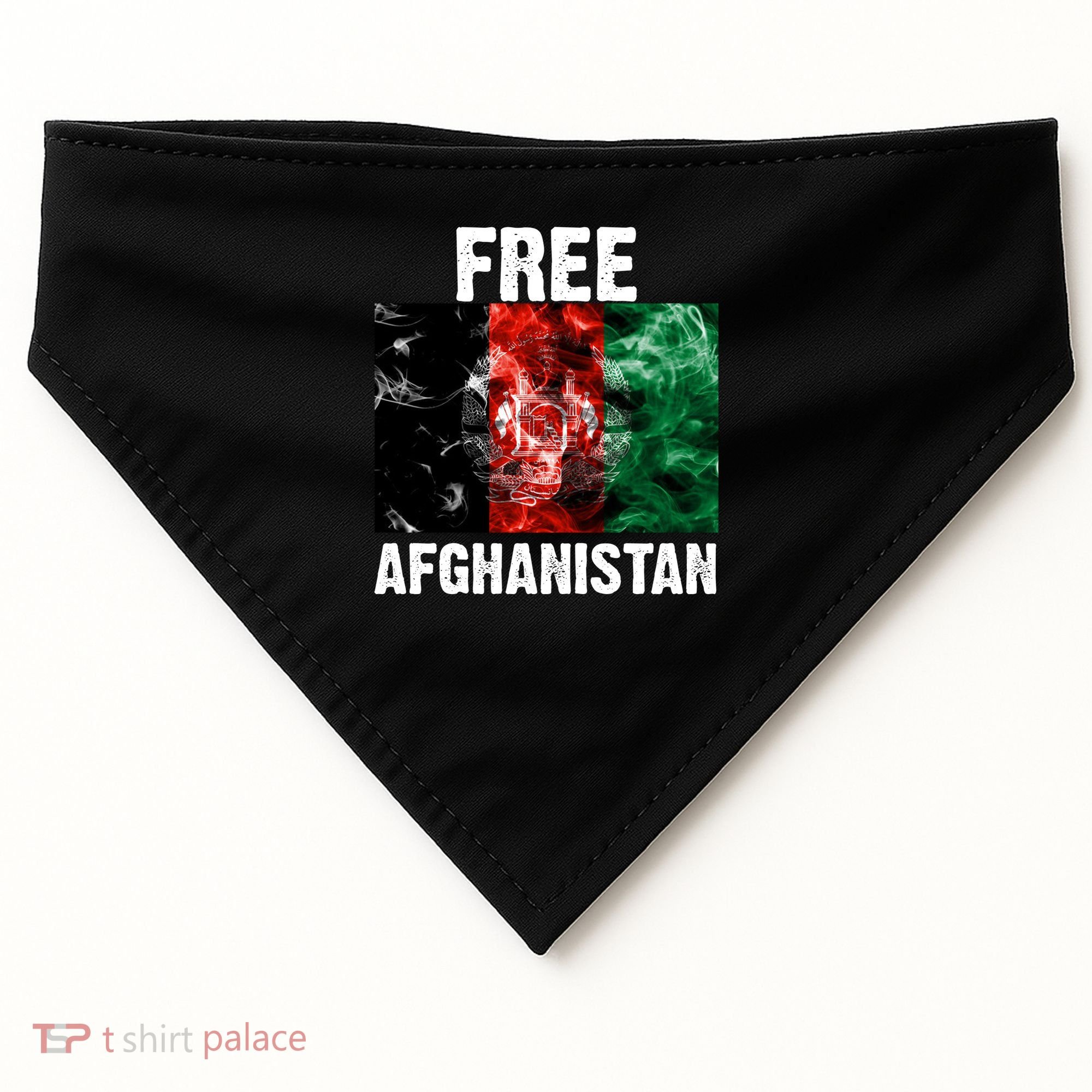 Free Afghanistan Pray For AFG Support USA-Made Doggie Bandana