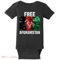 Free Afghanistan Pray For AFG Support Baby Bodysuit thumb 0