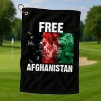 Free Afghanistan Pray For AFG Support Golf Towel thumb 1