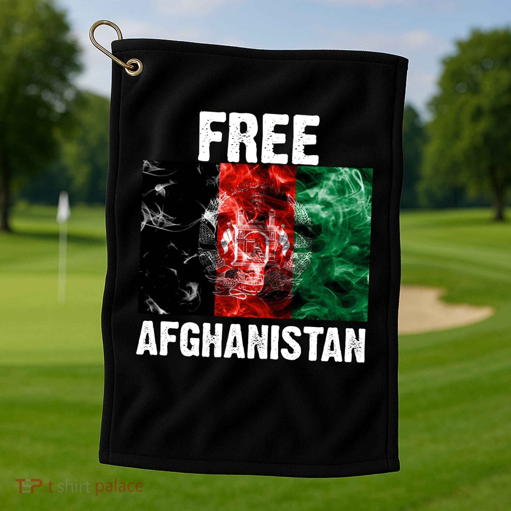 Free Afghanistan Pray For AFG Support Golf Towel