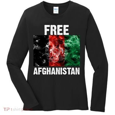 Free Afghanistan Pray For AFG Support Women's Long Sleeve Shirt