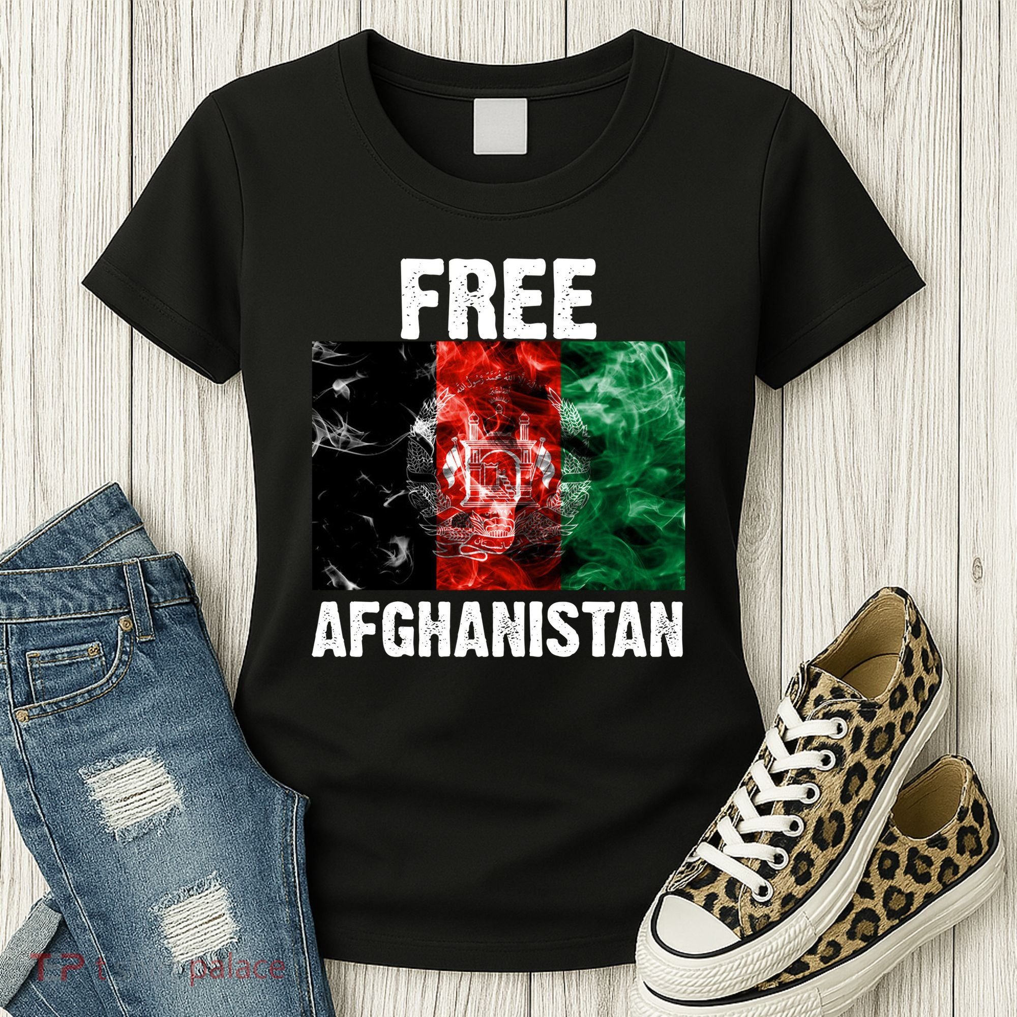Free Afghanistan Pray For AFG Support Women's T-Shirt