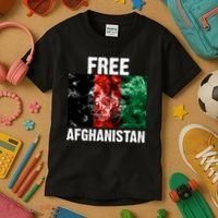 Free Afghanistan Pray For AFG Support Kids T-Shirt thumb 3