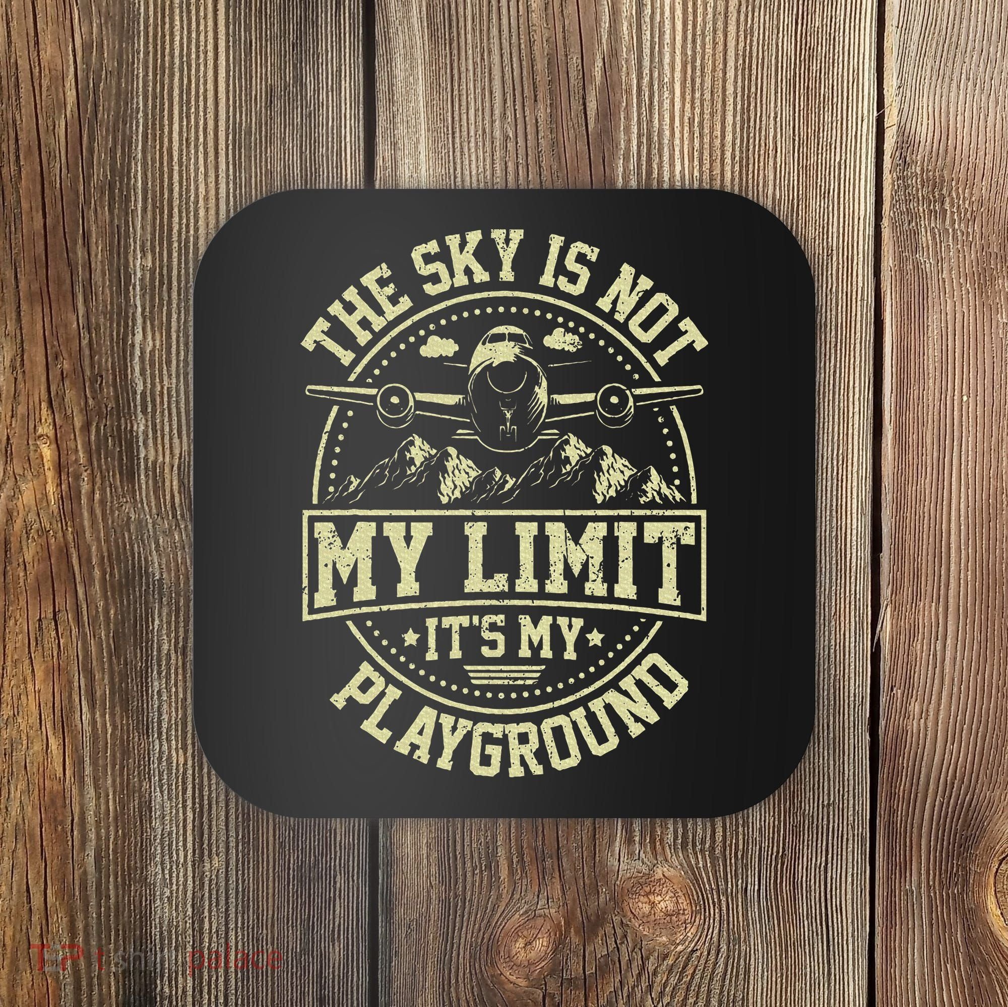 Funny Aviator Pilot Airplane Plane Aviation Gifts Coaster