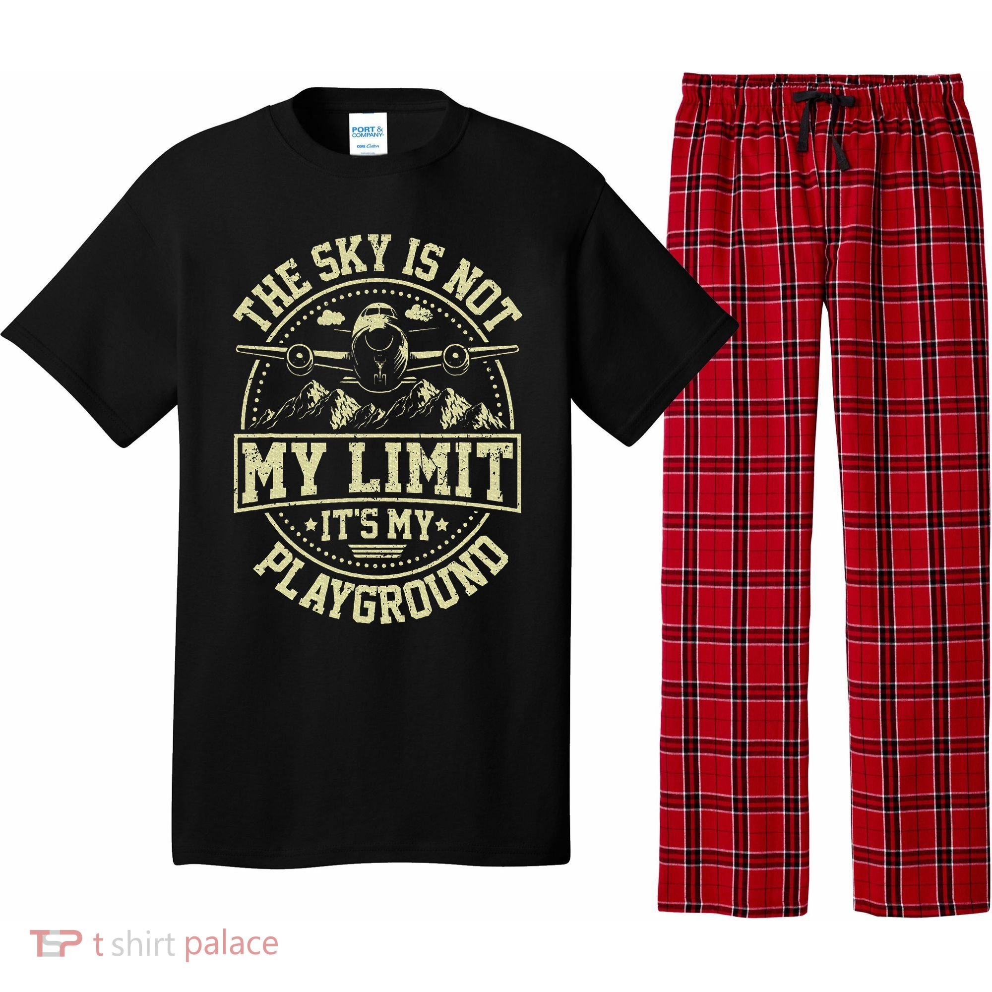 Funny Aviator Pilot Airplane Plane Aviation Gifts Pajama Set