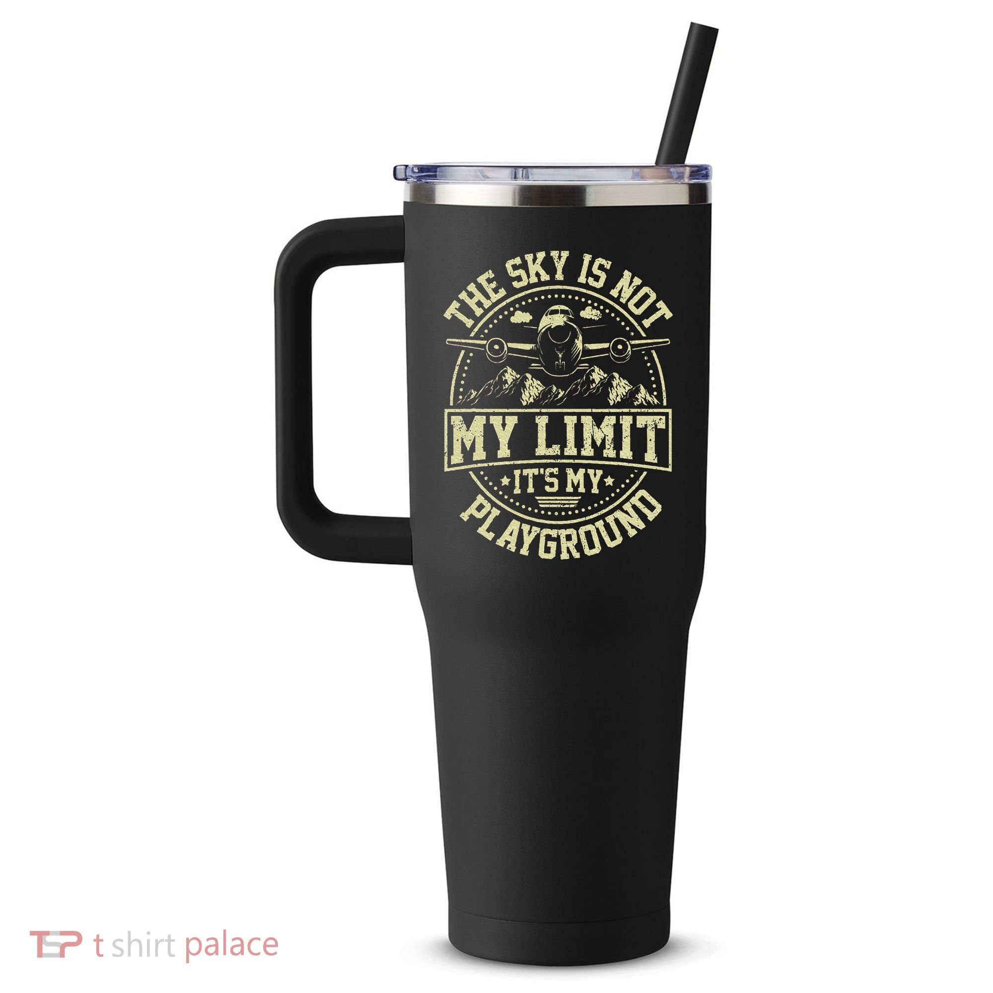 Funny Aviator Pilot Airplane Plane Aviation Gifts 40oz Vacuum Insulated Stainless Steel Travel Tumbler