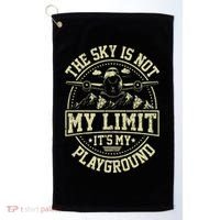 Funny Aviator Pilot Airplane Plane Aviation Gifts Golf Towel thumb 0