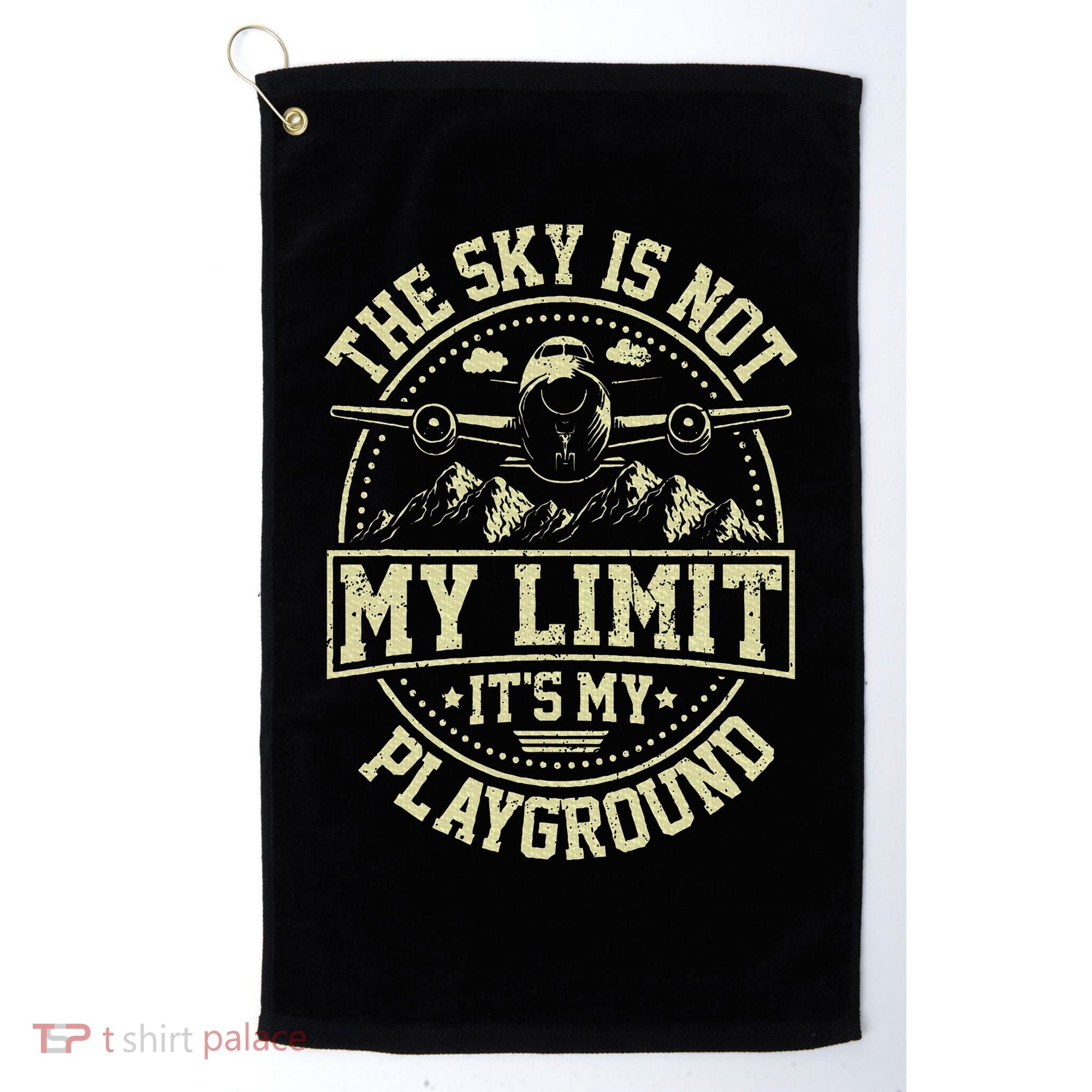 Funny Aviator Pilot Airplane Plane Aviation Gifts Golf Towel