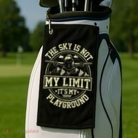 Funny Aviator Pilot Airplane Plane Aviation Gifts Golf Towel thumb 2