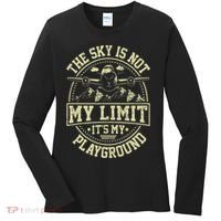 Funny Aviator Pilot Airplane Plane Aviation Gifts Women's Long Sleeve Shirt thumb 0