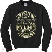 Funny Aviator Pilot Airplane Plane Aviation Gifts Kids Sweatshirt thumb 0