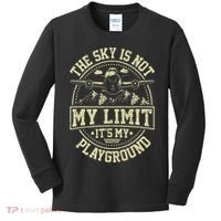 Funny Aviator Pilot Airplane Plane Aviation Gifts Kids Long Sleeve Shirt thumb 0