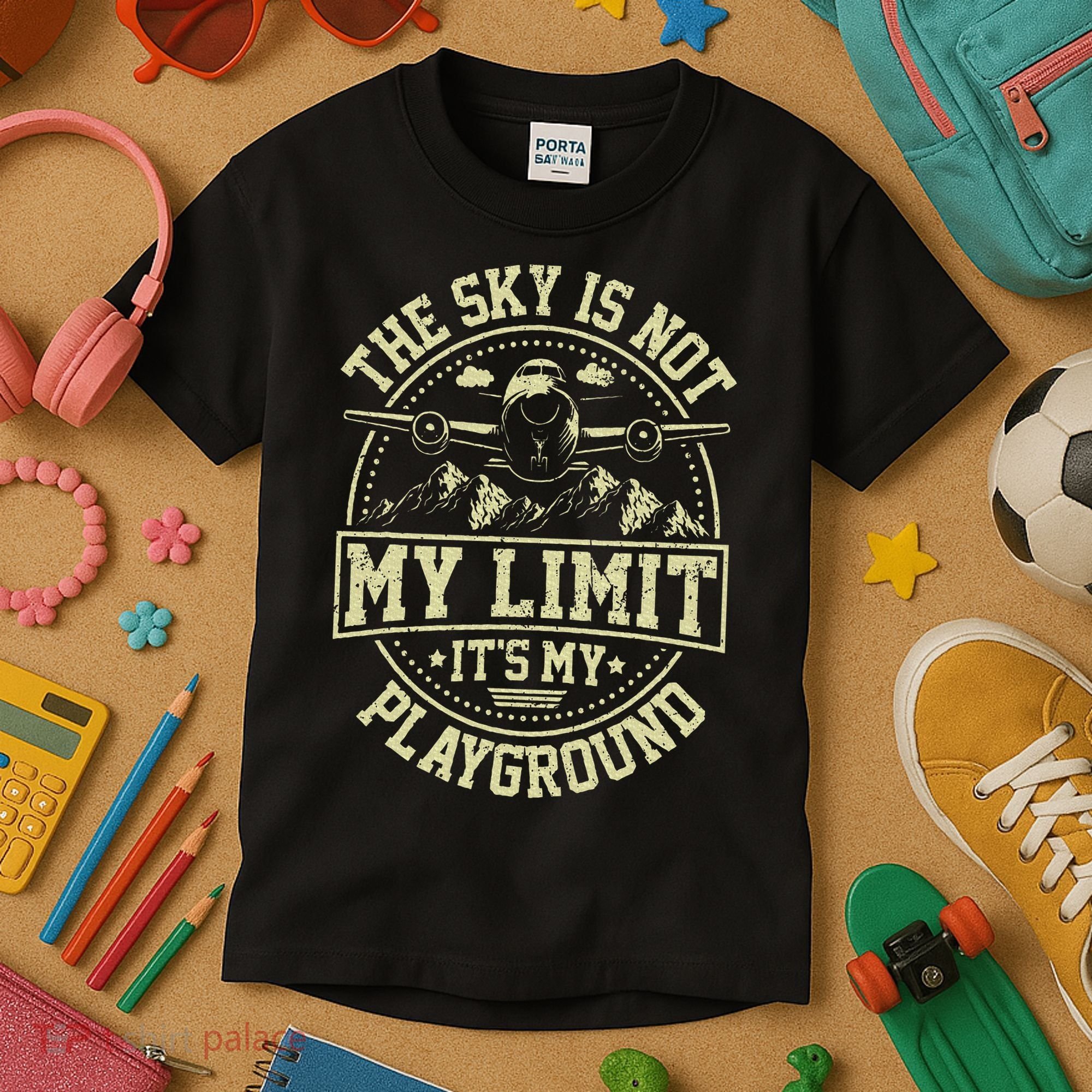 Funny Aviator Pilot Airplane Plane Aviation Gifts Kids T-Shirt