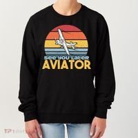 Funny Airplane Pilot Costume See You Later Aviator Pilot Meaningful Gift Women's Sweatshirt thumb 0