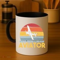 Funny Airplane Pilot Costume See You Later Aviator Pilot Meaningful Gift Coffee Mug thumb 4