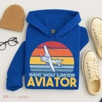 Funny Airplane Pilot Costume See You Later Aviator Pilot Meaningful Gift Hoodie thumb 4