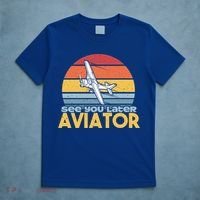 Funny Airplane Pilot Costume See You Later Aviator Pilot Meaningful Gift T-Shirt thumb 5
